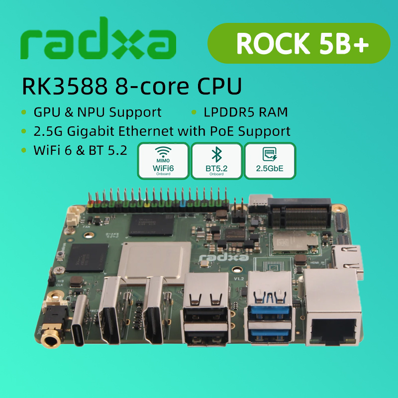 Radxa ROCK 5B+ ชิปประมวลผล Roc - Radxa Rock 5B 16Gb บทวิจารณ์และราคา